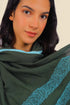 Embroidered shawl in cotton gauze.